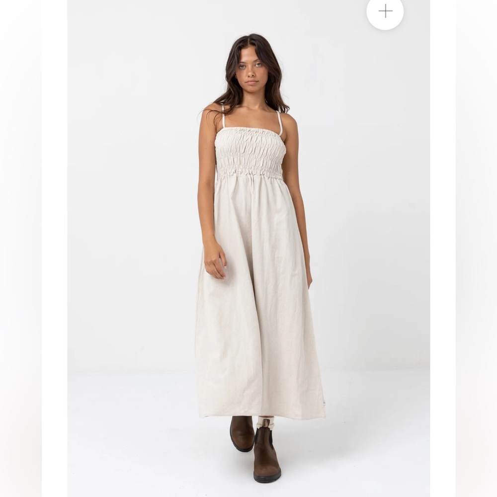 Rhythm Classic Shirred Midi Dress